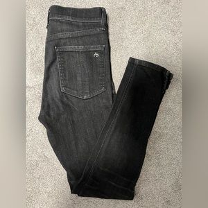 Rag and Bone black high wasted skinny jeans